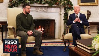 WATCH: Biden tells Zelenskyy that 'it's an honor to be by your side' in defending Ukraine