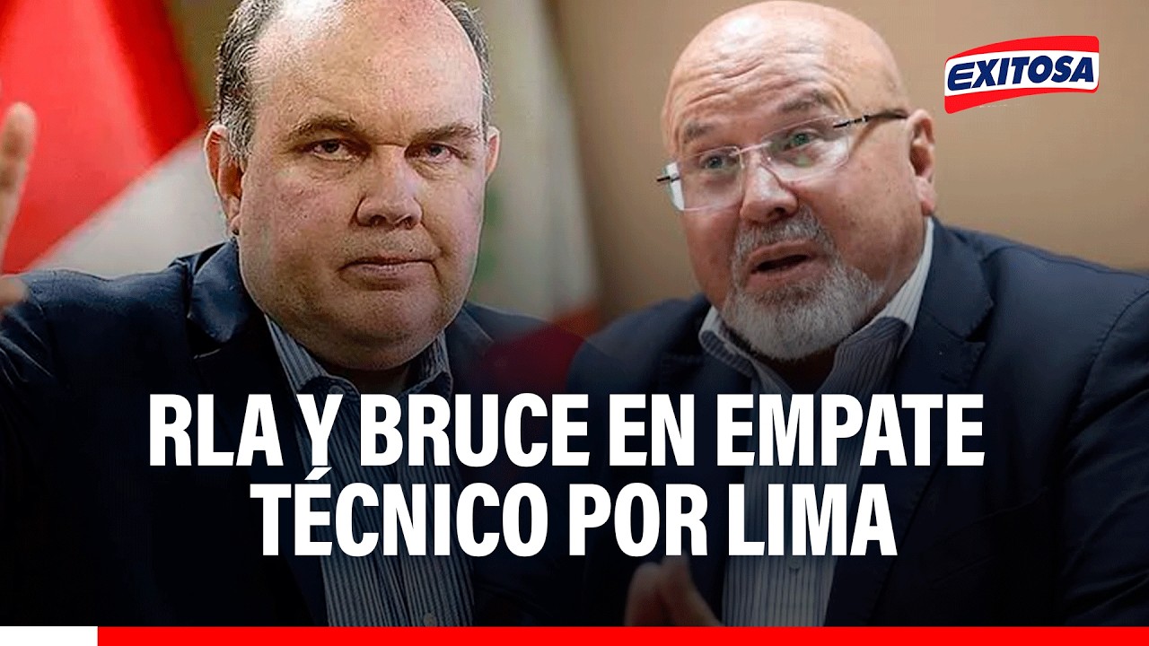 🔴🔵 IEP: López Aliaga y Carlos Bruce marcan un empate técnico por la Alcaldía de Lima