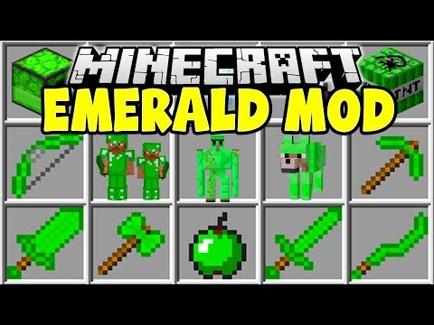 Minecraft EMERALD MOD | EMERALD DIMENSION, EMERALD WEAPONS, ITEMS, & MORE!!