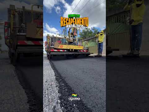 Chegou o recapeamento asfáltico em Cezarina