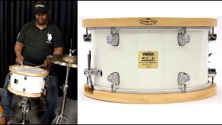 Video thumbnail for Caixa Yamaha Signature Akira Jimbo Beech Vintage Hoops 13x7" snare sound check by Batera Clube Drum Shop