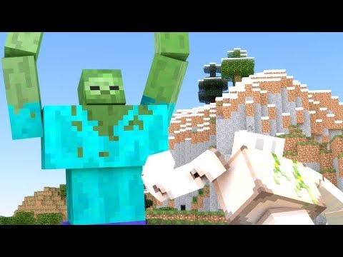 The Iron Golem VS The Mutant Zombie! MOB VS MOB! [ Minecraft Animation ]