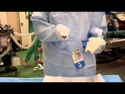 Donning a Surgical Gown & Closed Gloving