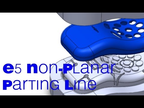 E5 SolidWorks Non-planar parting line mold