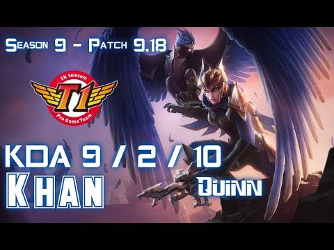 SKT T1 Khan QUINN vs POPPY Top - Patch 9.18 KR Ranked