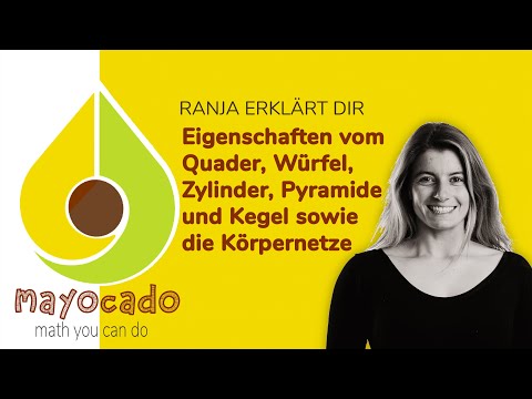 Körper Körpernetz - einfach erklärt | Quader, Würfel, Zylinder, Pyramide, Kegel | Mathe by mayocado