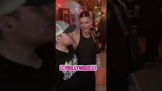 Hailey Bieber Channels Selena Gomez By Being Nice To Fans While Leaving Dinner At Carbone In N.Y.