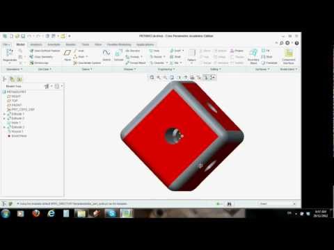 Making Cube in CREO Parametric 2Pt 1