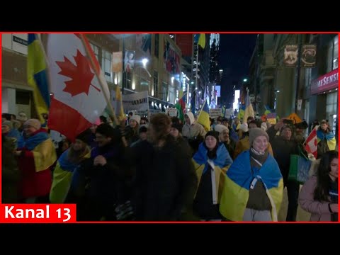 Toronto's Ukrainian community marches to mark anniversary of Russia's invasion