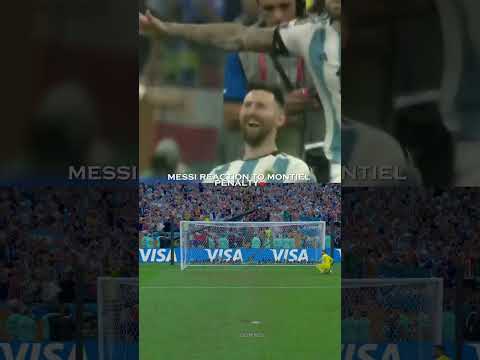 Messi reaction to Montiel penalty❤️