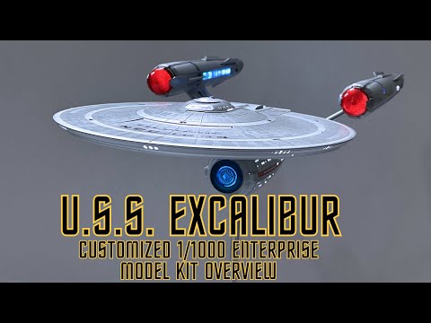 USS Excalibur - Customized 1/1000 Discovery Enterprise model kit.