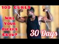100 BICEP CURLS EVERY DAY FOR 30 DAYS (Insane Transformation with Explanations)