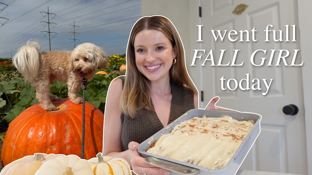VLOG: let's have the most festive fall day (gluten free apple cinnamon rolls + pumpkin patch!)