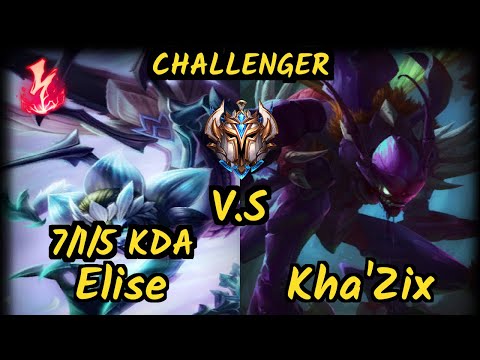Minerva (ELISE) vs KHA'ZIX - 7/1/5 KDA JUNGLE CHALLENGER GAMEPLAY - BR