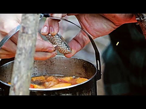 Cucina Bushcraft - Crema di zucca alla Merkel - ricetta veggie - regali iscritti - PeschoAnvi