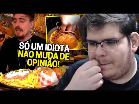 CASIMIRO REAGE: GABA COMENDO UMA BARCA DE HAMBÚRGUER E SOBREMESAS INCRÍVEIS | Cortes do Casimito