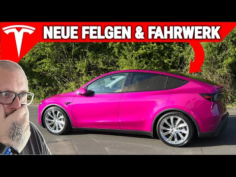 Tesla Model Y 2025 Mein neues Fahrwerk & meine neuen Felgen! 😱🔥