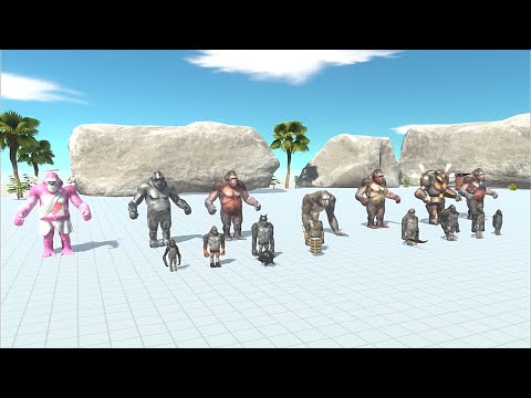 Mutant primates with All skin goro and old goro vs 3x Faction - Animal  revolt Battle Simulator