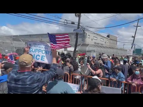 Tensions grows at Delaney Hall between anti-ICE and pro-ICE demonstrators
