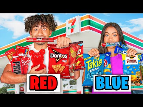EATING GAS STATION FOOD With ONE COLOR ONLY!!