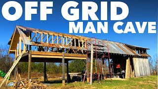 $2,000 HOUSE - BARK Siding // WELDING  - MAN CAVE BUILD - Ep. 17