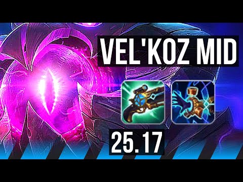 VEL'KOZ vs XERATH (MID) | 2500+ games | KR Master | 25.17