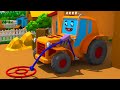El Tractor usa un detector de metales - Cars Town - Dibujos animados para niños