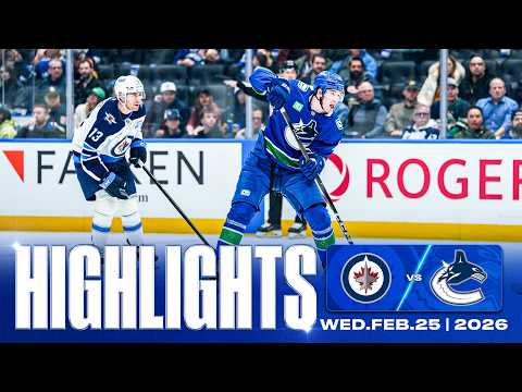 Game in 10 | Vancouver Canucks vs. Winnipeg Jets Highlights (Feb 25, 2026)