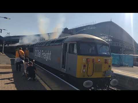 Here is a dc rail grey class 56103 and 56113 and 57303 to Derby from Temple meads with thrash