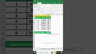 How to Find the Highest Marks in Excel | MAX Function Tutorial