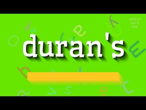 How to say "duran's"! (High Quality Voices)