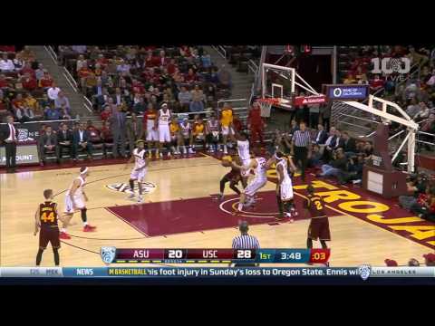 Men's Basketball: USC 75, Arizona State 65 - Highlights (1/7/2016)