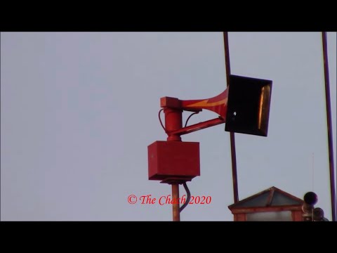 Mineola, NY - Original FS Thunderbolt 1003 & Gamewell Diaphones - Siren & Horn Salute - 4/7/20