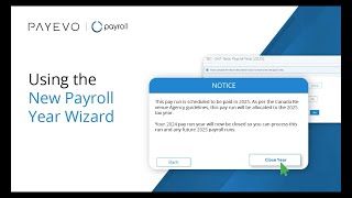 How to use the New Payroll Year Wizard | PayEvo