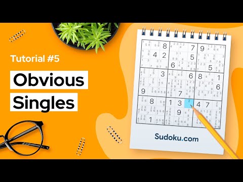 Obvious singles - a Sudoku technique for beginners