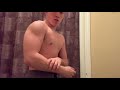 Teen bodybuilder flexing Isaac rossiter