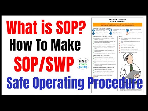 What Is SOP? || How to Make SAFE OPERATING PROCEDURE? || Safe Work Procedure (SWP)