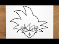 How to draw GOKU (Dragonball) step by step, EASY