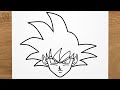 How To Draw GOKU Dragonball Step By Step EASY