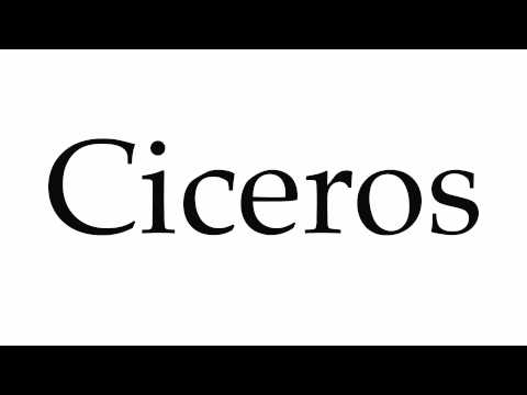 How to Pronounce Ciceros