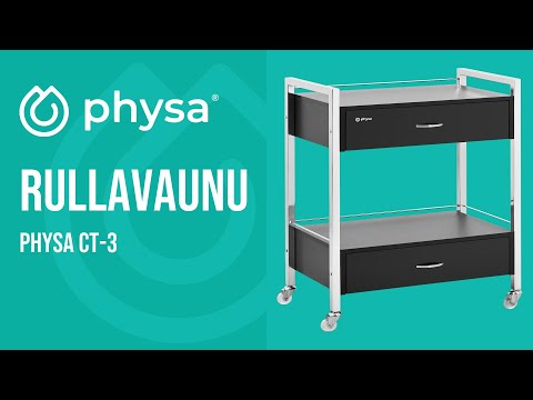 video - Rullavaunu - 2 laatikkoa - 62 x 38 x 86.5 cm