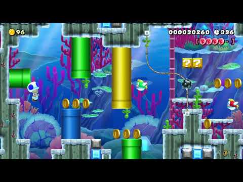 4-1 Dripdrop Drainpipe by Caerumaro - Super Mario Maker 2 - No Commentary 1ca 1cb 022020
