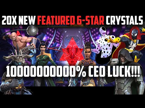 20X NEW Featured 6-Star Crystals - 100000000% CEO LUCK!!! - Marvel Contest of Champions