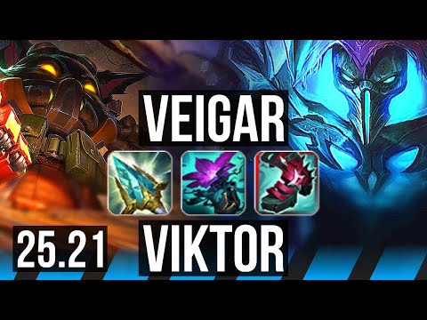 VEIGAR vs VIKTOR (MID) | Dominating | NA Master | 25.21
