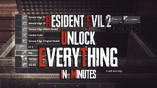 Resident Evil 2 Remake - Easy Unlock Unlimited Minigun & Rocket Launcher (Unlock Everything In Game)