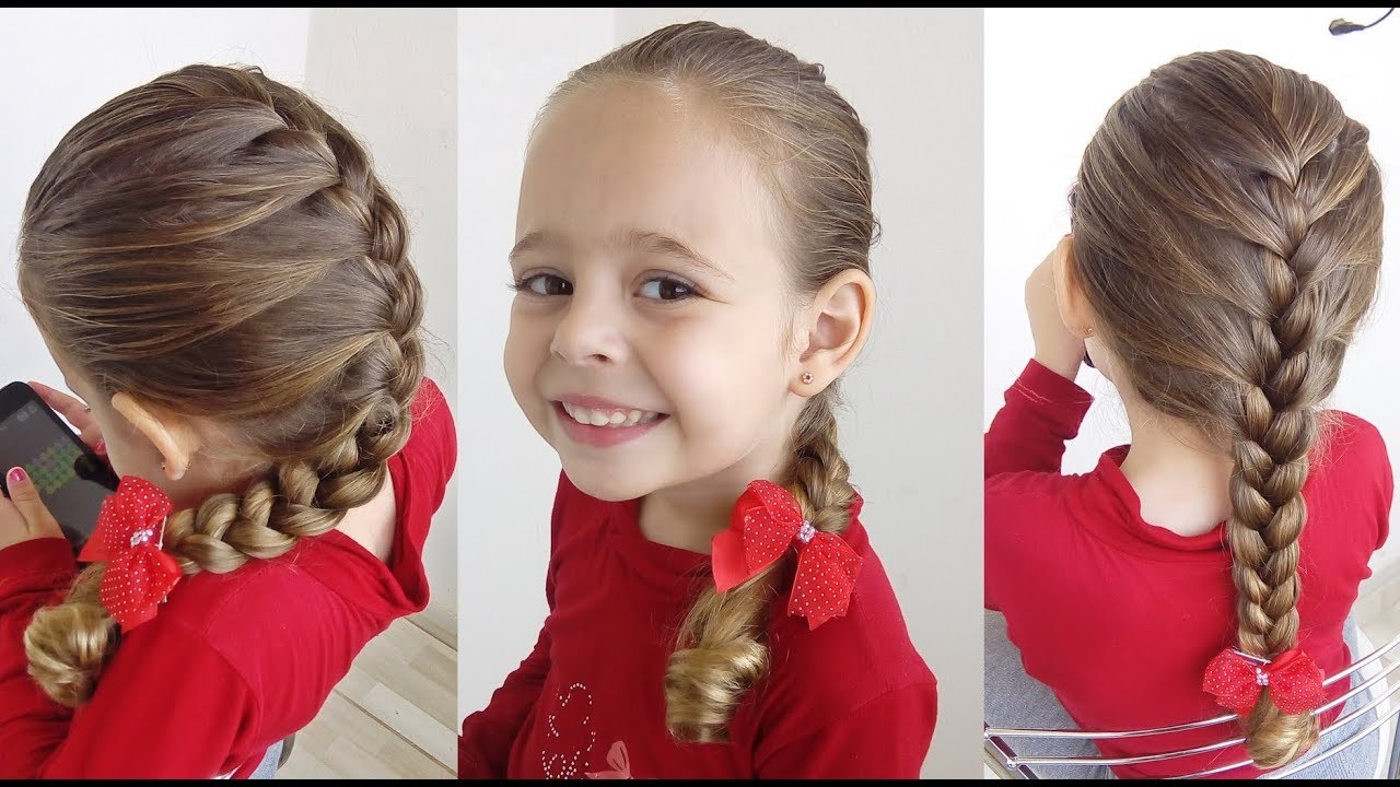 Penteado Infantil Trança Embutida Simples (Trança Raiz)
