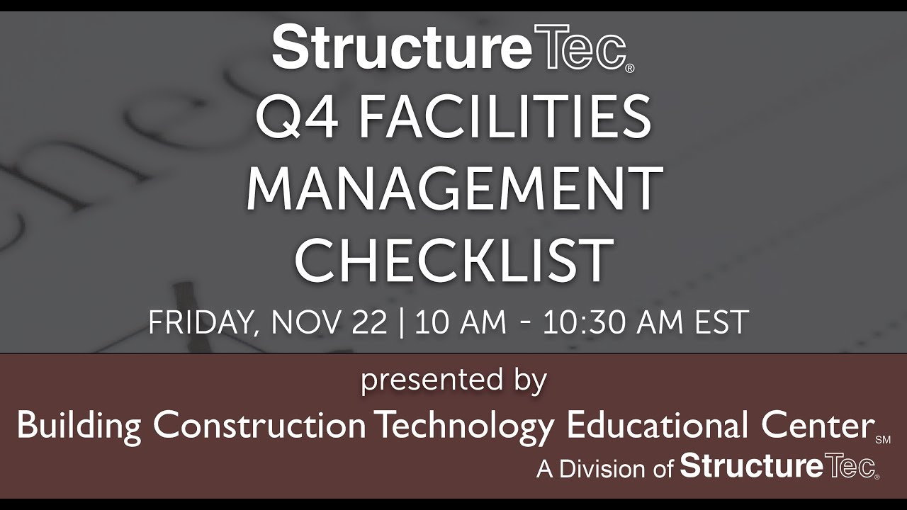 Q4 Facilities Manager Checklist