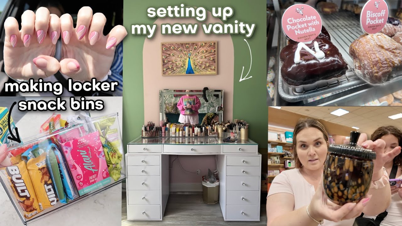 the last days of summer vlog... new vanity tour, locker set up, going to Wonderverse