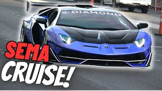 SEMA CRUISE GOES CRAZY 2022 - BEST OF Sema Builds/ cars and Trucks in Vegas!