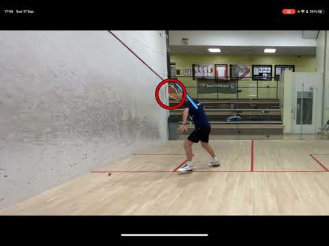 Forehand power and consistency in squash